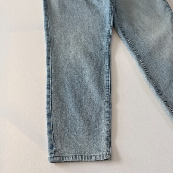 Good American Mom Jeans Women's Sz 10 / 30 High Waist Distressed Light Wash Blue - Picture 7 of 16